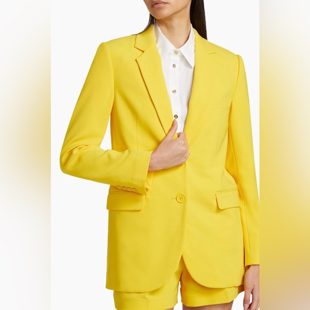 MICHAEL Michael Kors NWT Yellow Mensy Two-Button Crepe Blazer W/extra buttons.